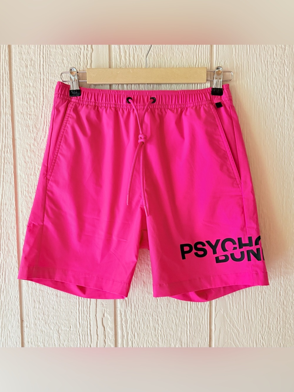 Psycho Bunny Menโs Hot Pink Swim Shorts Size XXS Youth Boys